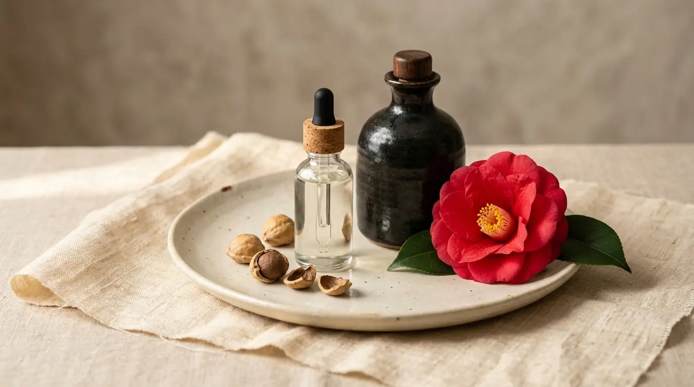 Kukui oil and tsubaki camellia oil comparison